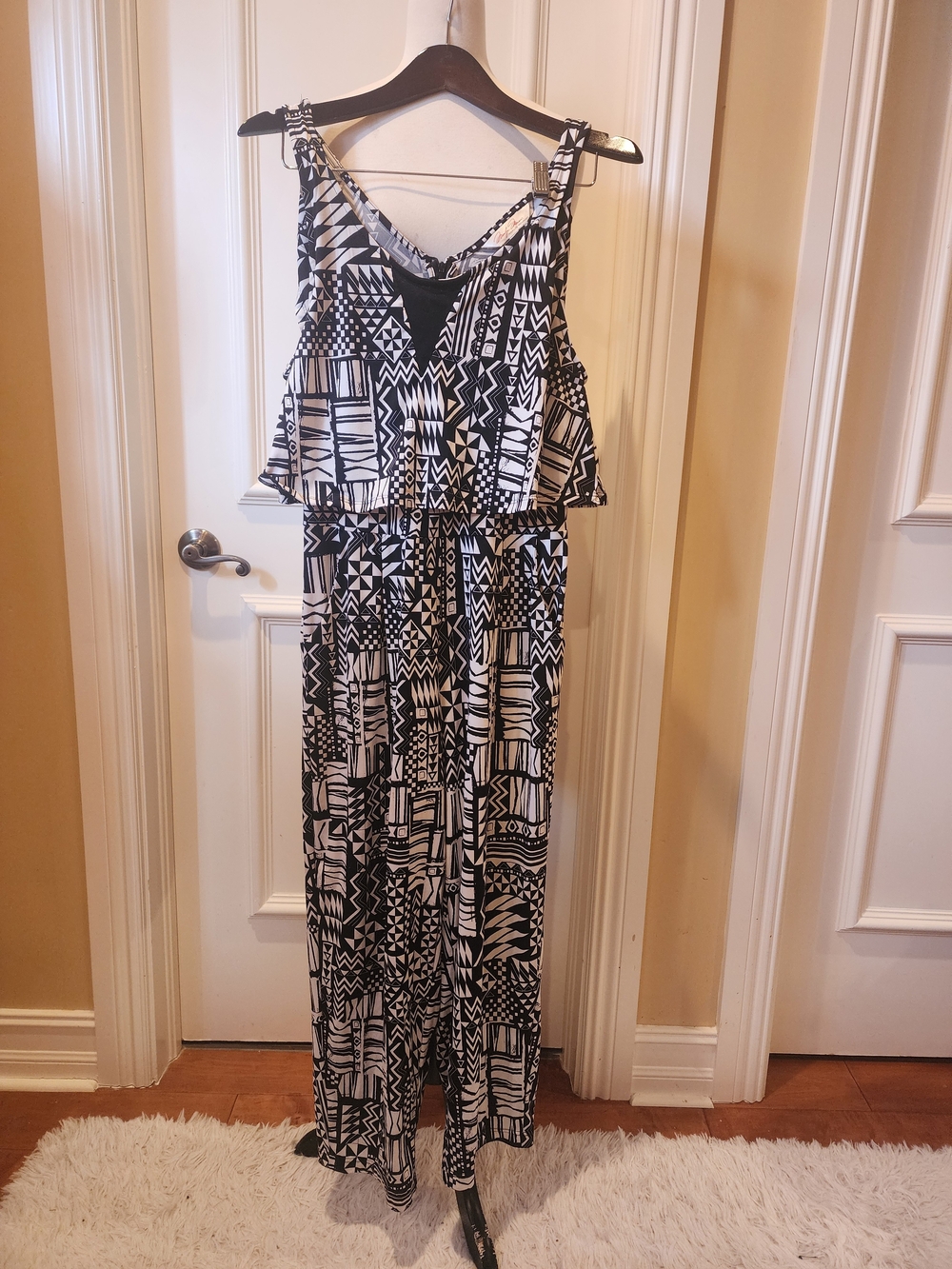 Marilyn Monroe Black and White Geometric Jumpsuit